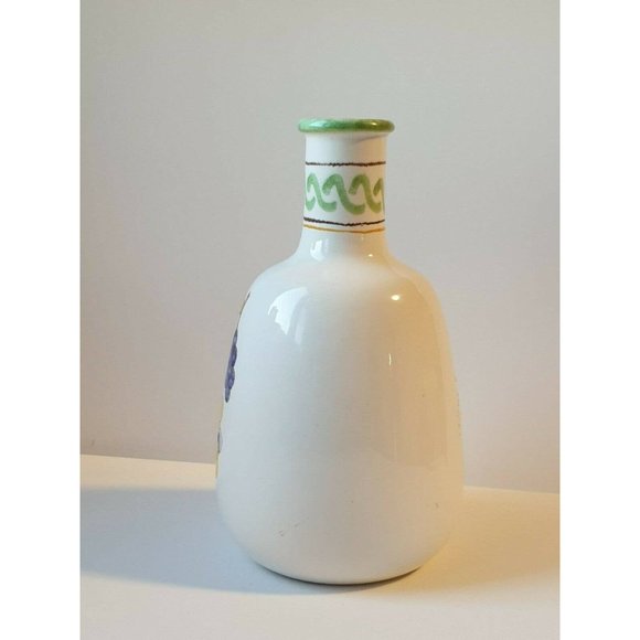 Italian Faience Vase,Hand-Painted Vase by Baudiuelli, Mid-Century, Bird & Grapes - Picture 2 of 8